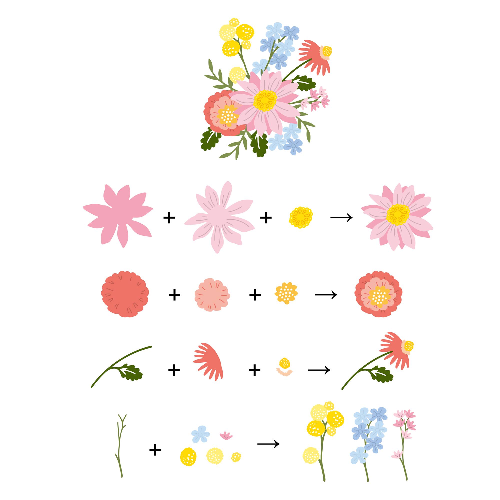6 Pack: Wildflowers Layering Die Set by Recollections™